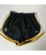 Vanderbilt Commodores Shorts Women Medium Black Gold Logo Nike Dri Fit - $15.29