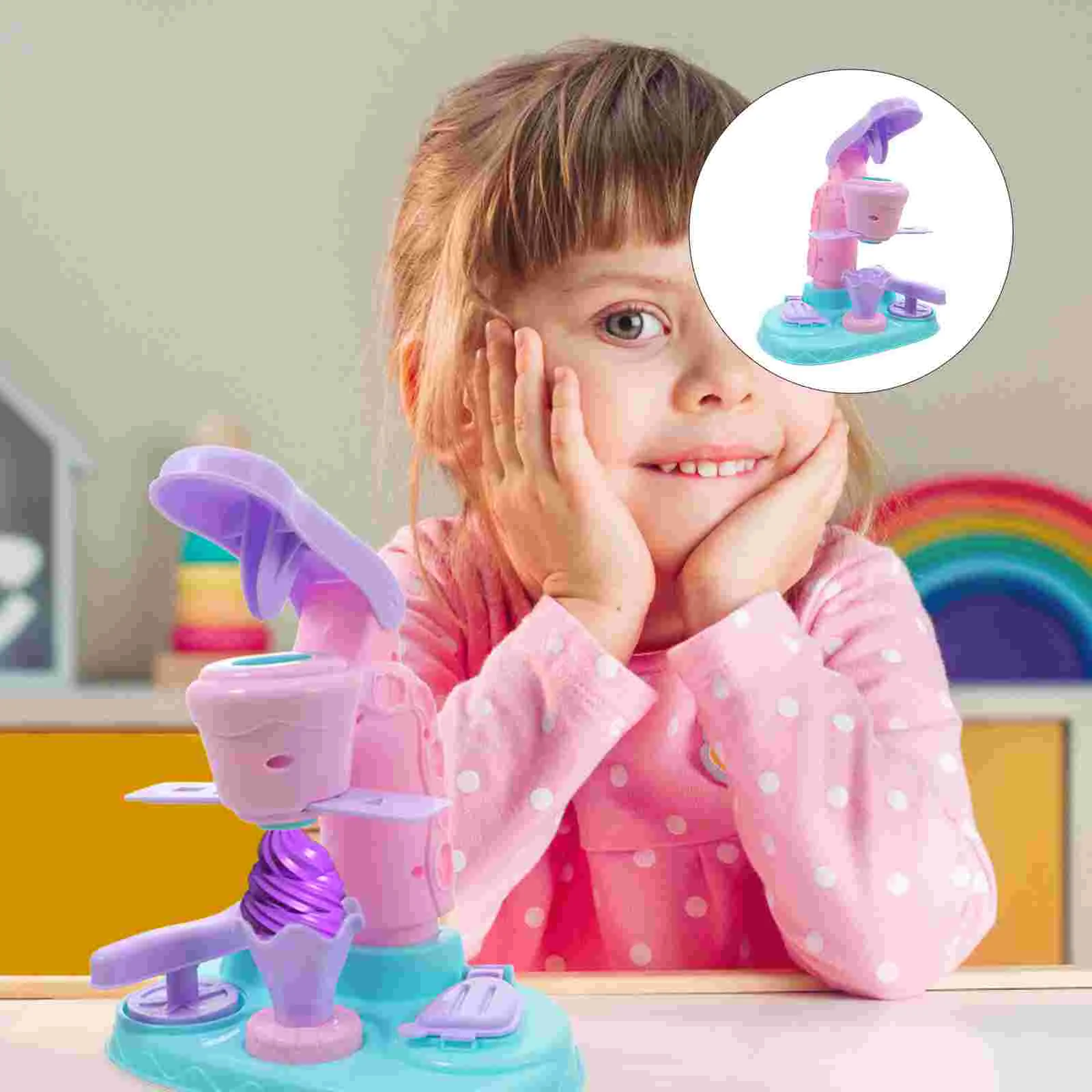 Ice Cream Machine Mould Early Educational Toy Kids Funny Modeling Playdough Sets - £18.71 GBP