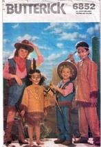 Vintage 1988 COWBOY/GIRL or INDIAN COSTUME Pattern 6852-s Child&#39;s Size 8... - £9.43 GBP