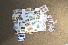 Mixed Vintage OVER 50 Unused US  Stamps  - £7.91 GBP