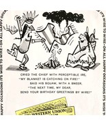 1958 Western Union Telegram Advertisement Vintage Postal Native American... - $379.94 MXN