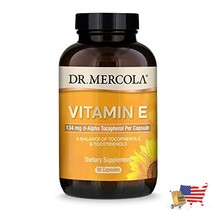 Dr. Mercola Vitamin E (134 mg) Dietary Supplement, 90 Capsules (90 Servings), Ba - $108.87