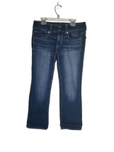 American Eagle Size 4 Dark Wash Artist Crop Jeans Super Stretch Denim - £9.15 GBP