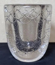 PUKEBURG SWEDEN ART GLASS CRYSTAL Mickey Johanson BRUTALIST 5.5” VASE MCM - £74.71 GBP