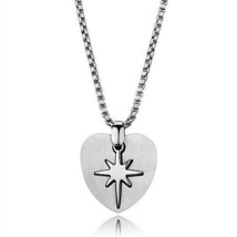 TK2011 - High polished (no plating) Stainless Steel Necklace with No Stone - $523.86 MXN