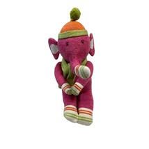 Seasons of Cannon Falls Pink Elephant Sock Monkey 14” Sitting Magnet Han... - $7.90