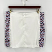 IZOD Golf Skort Size 18 White Blue Red Built in Shorts Zipper Athletic Womens - £27.09 GBP