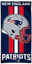 NFL New England Patriots Vertical 3 Stripes Helmet Center Beach Towel 30&quot;x60&quot; - £21.64 GBP