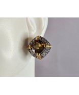 Womens Vintage Estate Sterling Silver Smoky Quartz Earrings 10.5g E4451 - $1,458.50 MXN