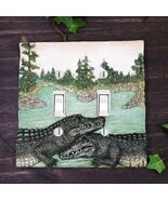 Pack of 2 Wildlife Bayou Swamp Alligator Double Toggle Switch Wall Outle... - €28,34 EUR