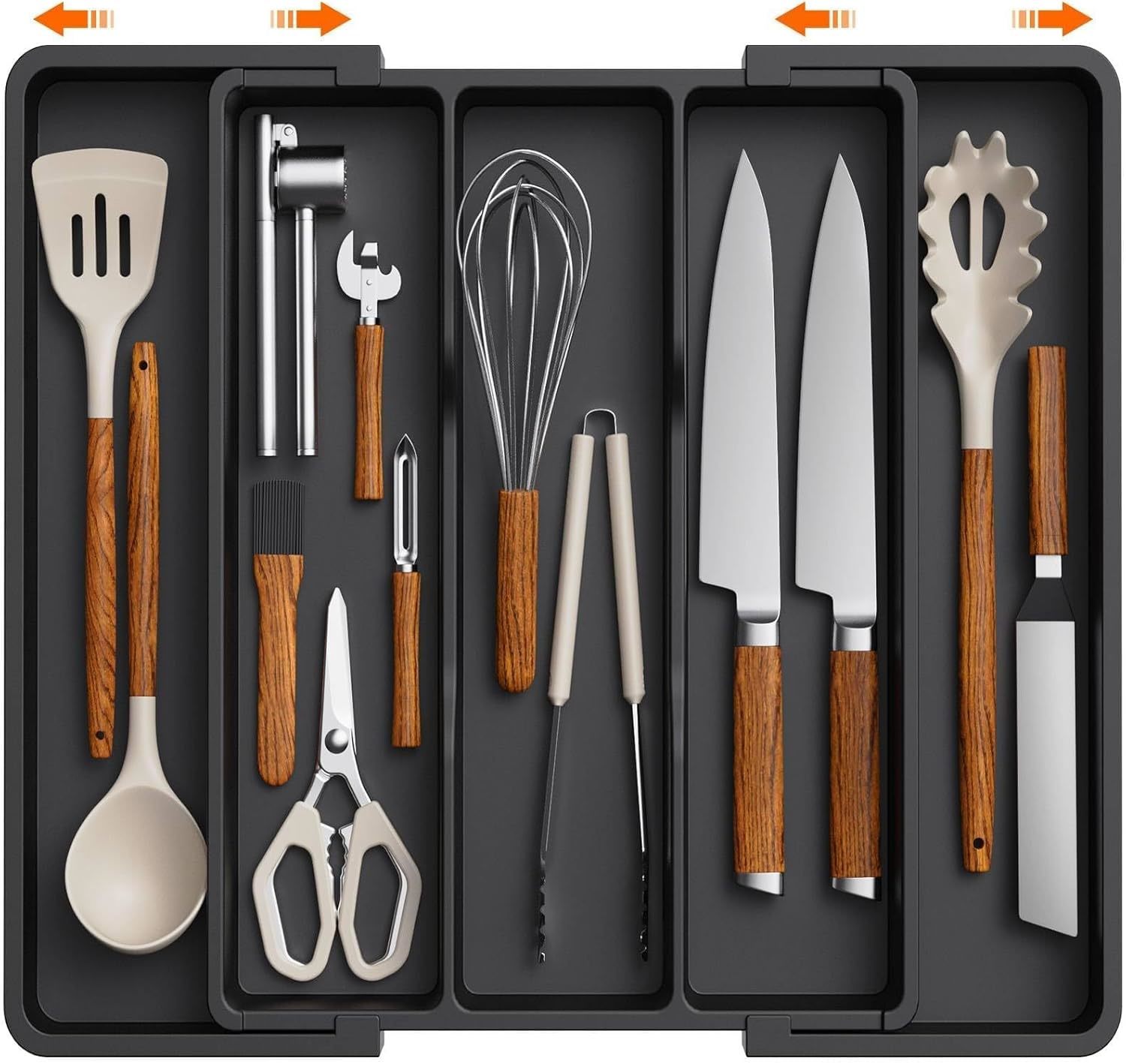 Lifewit Utensil Organizer For Kitchen Drawers, Expandable Cooking Utensi... - $30.95