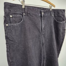 Nine West Capri Jeans Women&#39;s Plus Size 20W Black Denim Crop Leg 5 Pocket Design - £12.82 GBP