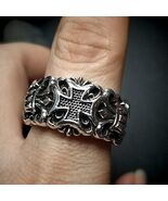 Vintage Skull Cross Ring: Thai S925 Sterling Silver Adjustable Band SL225 - $119.23