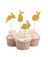 easter decorations Cake Toppers Easter Cute Bunny Decorated Cupcake Inse... - £4.59 GBP