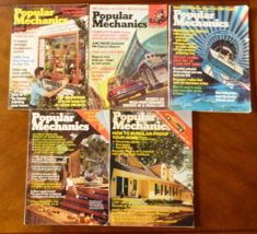 VTG lot of 5 1975 Popular Mechanics Magazines - £19.46 GBP
