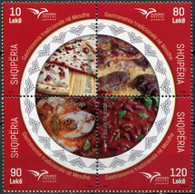 Albania 2020. Traditional Gastronomy (MNH OG) Block of 4 stamps - £5.79 GBP
