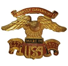 Harley Davidson Tank Badge Metal Logo Eagle Motorbike Motorcycle Biker - £54.53 GBP