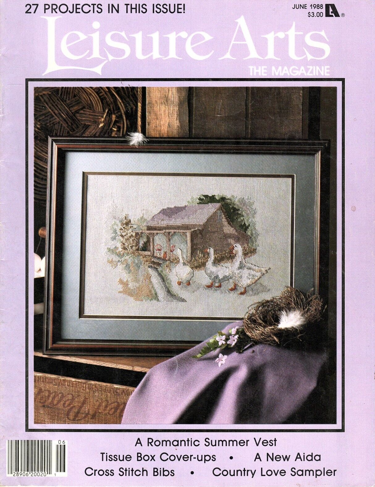 Primary image for Leisure Arts The Magazine June 1988 Cross Stitch, Knit, Crochet Patterns