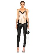 Helmut Lang $345 Lace Trim Silk Cami Slip Tank Top Sandstorm XS - $125.00