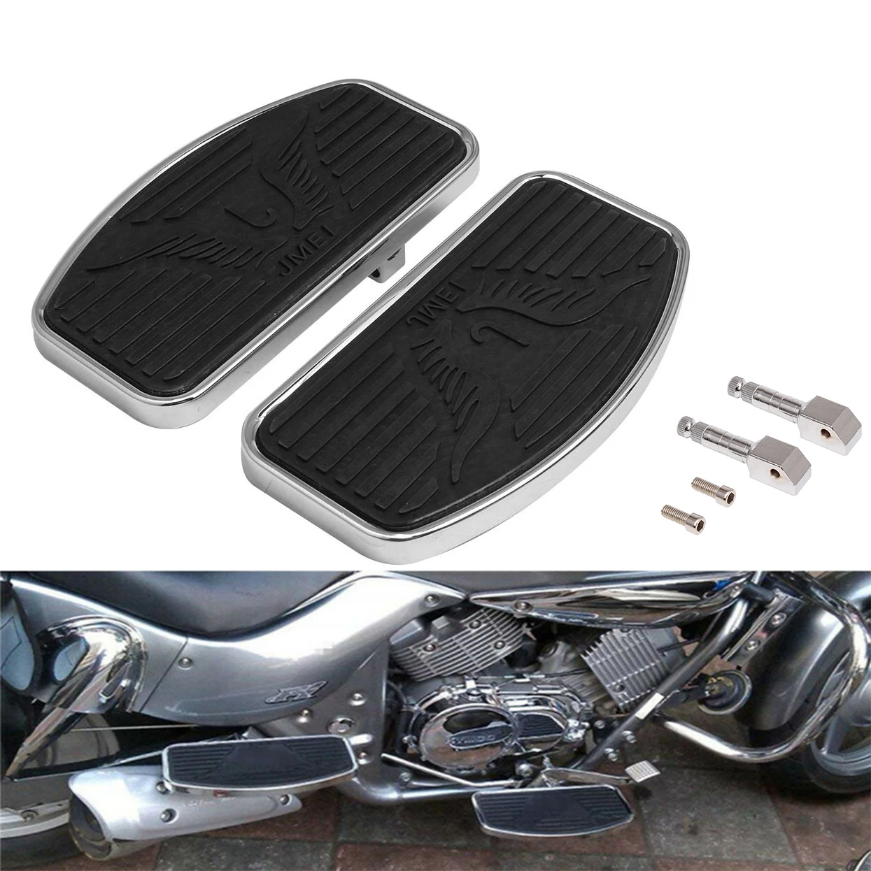 Motorcycle Universal Front Foot Rider Driver Footrest Floorboards For Honda - $62.88