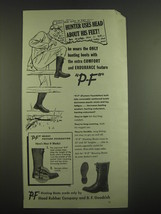 1952 Hood Rubber P-F Boots Ad - He wears only hunting boots with extra comfort - £14.50 GBP