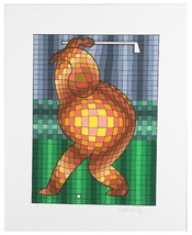 &quot;Golfer&quot; By Victor Vasarely Signed Limited Edition of 300 Silkscreen 14 1/2&quot;x18&quot; - £696.99 GBP