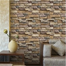 3D Wall Paper Brick Stone Rustic Effect Self-adhesive Wall Sticker Home Decor HY - £6.97 GBP