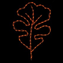 Fall Halloween Hanging Oak Leaf Outdoor LED Lighted Decoration Steel Wireframe - £127.80 GBP