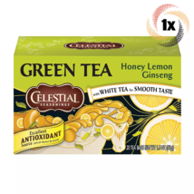 1x Box Celestial Honey Lemon Ginseng Green Tea | 20 Bags Each | 1.5oz - £9.54 GBP