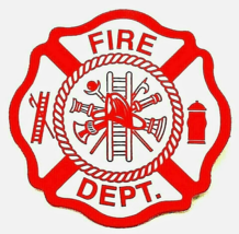 FIRE DEPARTMENT Maltese Cross Shape Highly Reflective Firefighter 2&quot; DECAL - $2.65