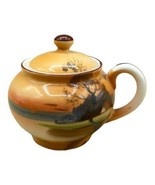 Noritake Morimura Hand Painted Lidded Mustard Tree &amp; House Scene - $507.86 MXN