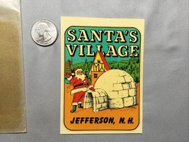 Original Vintage Travel Souvenir Luggage Label / Sticker SANTA’S VILLAGE NH - $19.78