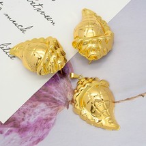 Dubai Gold Jewelry Sets For Women Fashion Carrot Pattern Drop Earrings Pendant N - £45.12 GBP