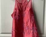 Floral Racer Back Womens Size Medium Lacey Pink Summer Top - £10.98 GBP