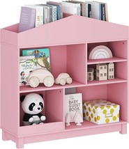 Utex Kids Bookshelf, Kids Dollhouse Bookcase With Toy Storage,, Pink - $124.97