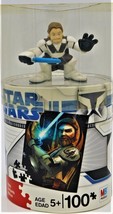 Star Wars Galactic Heroes Obi-Wan Kenobi figure plus bonus puzzle 2008  - £7.07 GBP