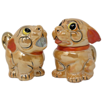 George Studdy Bonzo Dog Lustreware Porcelain Covered Sugar &amp; Creamer Shofu Japan - £39.96 GBP