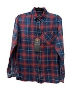 Nickel Iron Men&#39;s Shirt Small Soft Flannel Red Blue Plaid Western Cowboy... - $91.77 MXN