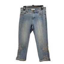 Coldwater Creek Capri Jeans Blue Medium Wash Mid Rise Denim Size 4 Womens - $9.49