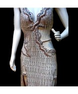 White Silver Tassel Belly Dance Costume: Custom Rhinestone Dress - $11,785.60 MXN