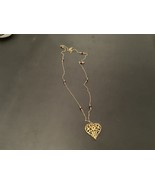 Delicate Monet Gold Tone Heart and Red Bead Station Necklace - €27,29 EUR
