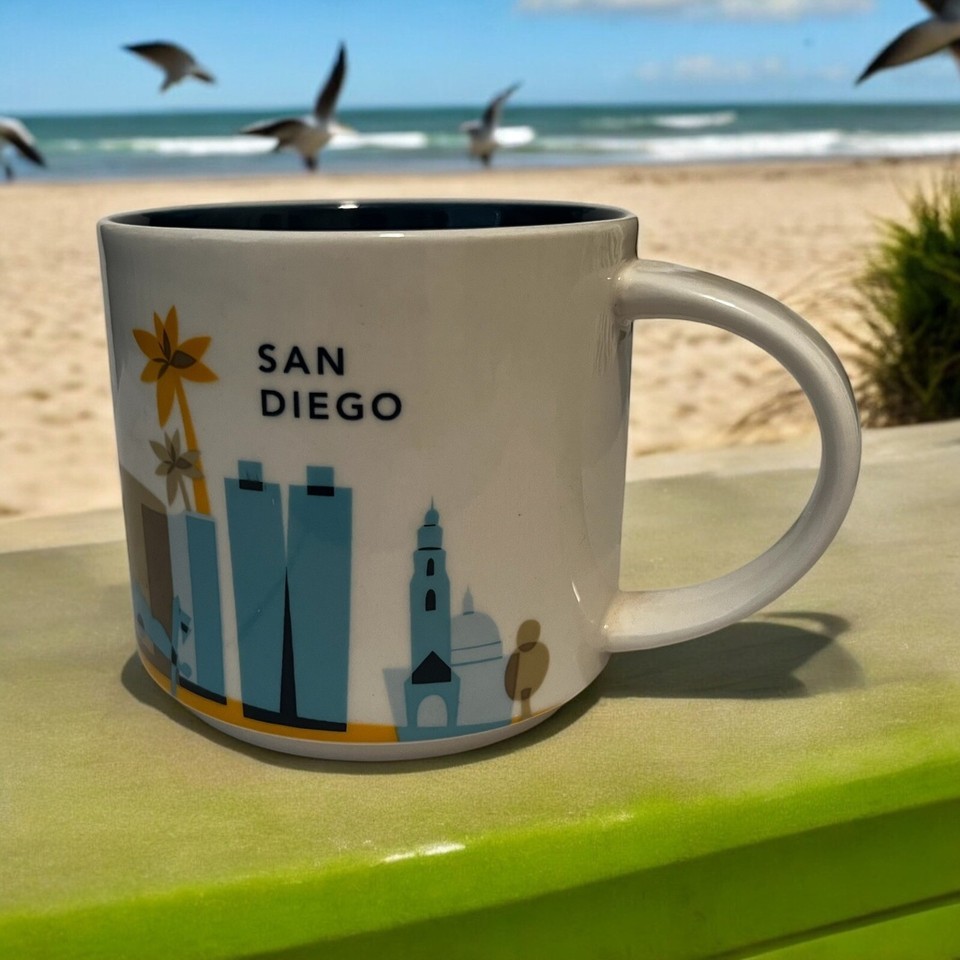 Starbucks SAN DIEGO You Are Here YAH 14oz Coffee MUG - Discontinued - $19.99