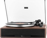 1 By One High Fidelity Belt Drive Turntable With Built-In Speakers,, Aut... - £203.56 GBP