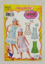 Girls Dress Bodice Variations Sewing Pattern 4721 Simplicity 2004 Size K5 7 - 14 - £14.38 GBP
