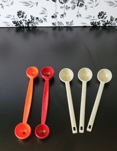 Vintage Tupperware Measuring Spoons Melon Baller Honey Coffee 2 tsp - 5pc Set - £7.94 GBP