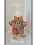 Gingerbread Man Liquid Soap Lotion Dispenser 7” Ceramic Christmas Holida... - $21.90 CAD