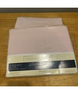 VTG Pink Gingham Twin Flat Fitted Percale Sheets JC Penney Classic Tradi... - $936.77 MXN