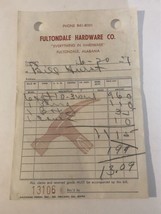 1967 Fultondale Hardware Invoice Alabama Vintage Box2 - £4.66 GBP