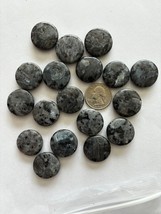 18pcs  LARVIKITE Coin Beads  25mm  Sparkly like Labradorite - £3.93 GBP