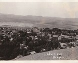 VTG 1924-49 AZO RPPC Real Photo Postcard Lakeview, Oregon Aerial View - £28.76 GBP